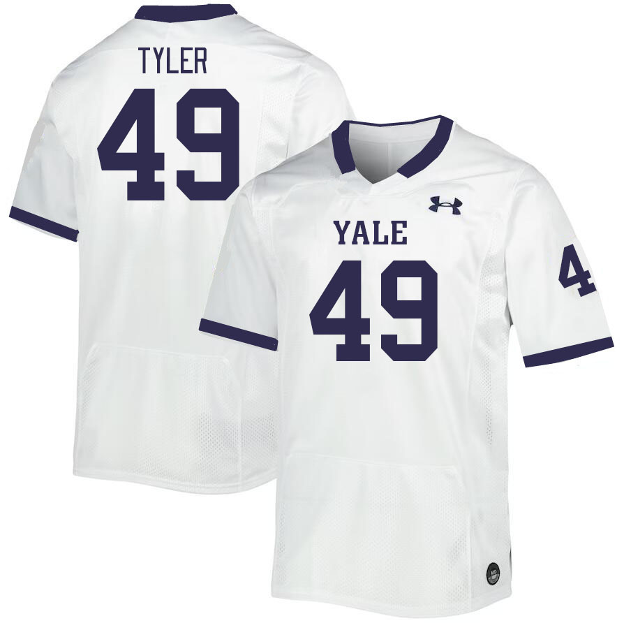 Men-Youth #49 Mitchell Tyler Yale Bulldogs 2023 College Football Jerseys Stitched-White